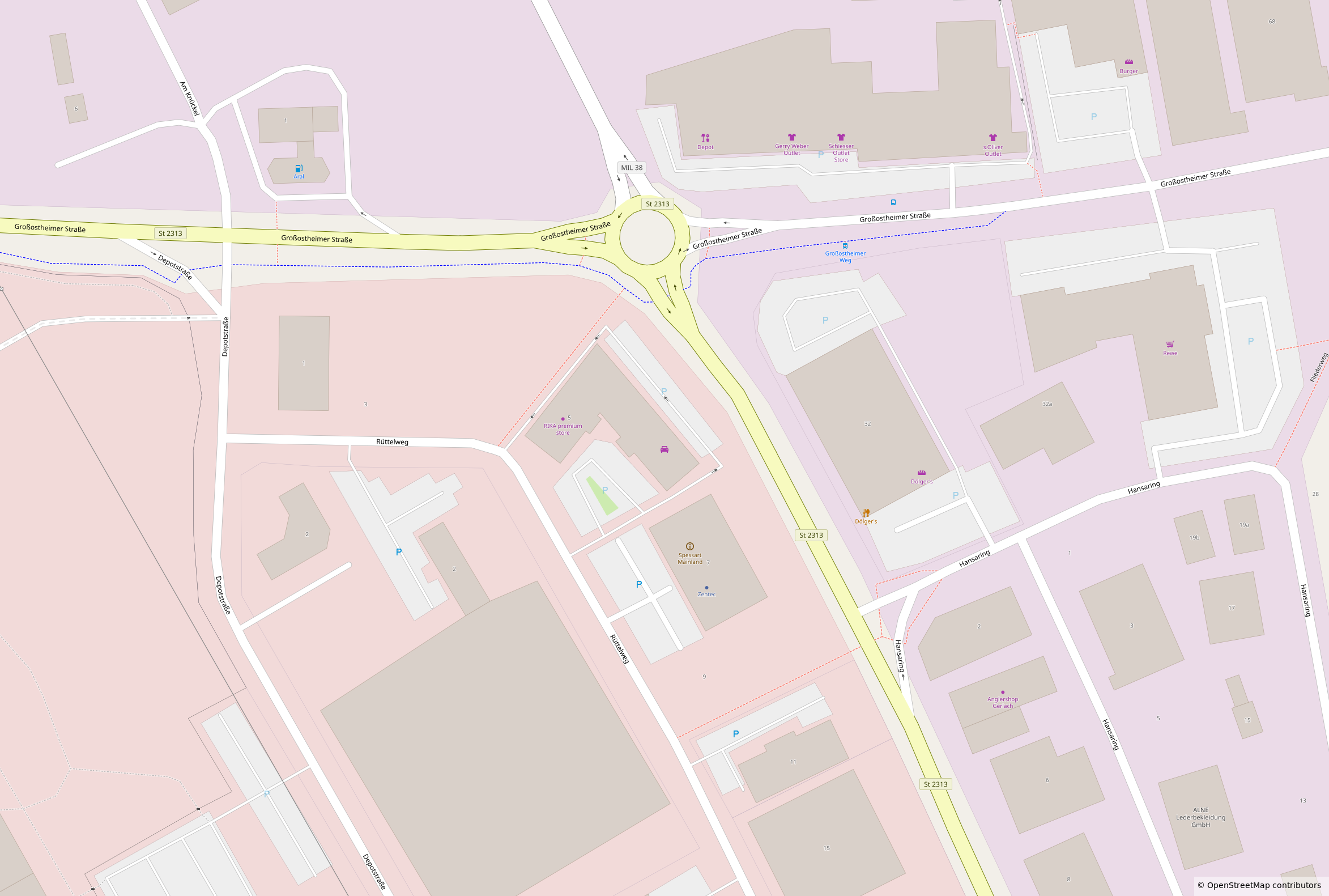 Karte mit dem Standort von directcar in Niedernberg
